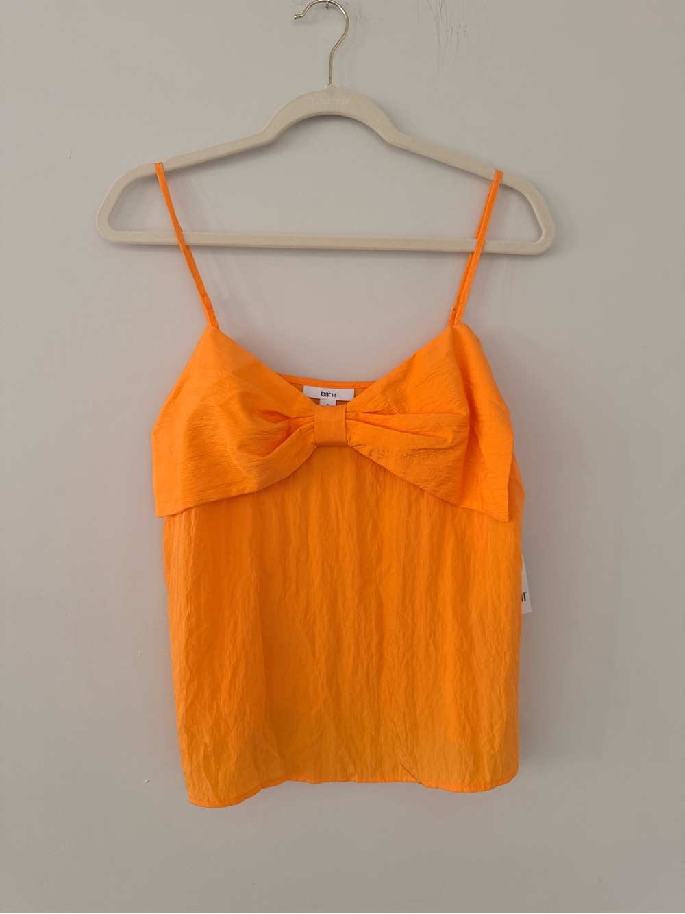 Bar iii Orange Bow Cami Tank Top NWT size S